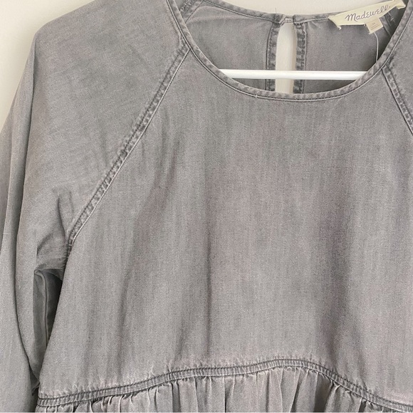 Madewell Denim Raglan-Sleeve Mini Dress in Lunar Wash - Picture 10 of 16